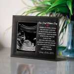 Personalised Our First Mother's Day Leather Photo Frame with Text and Folding Stand Memorial Mother's Day Gift for New Mother