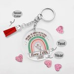 Personalized Acrylic Rainbow Nurse Keychain with Text Year Thank You Doctor Nurse Graduation Gift for Medical Staff