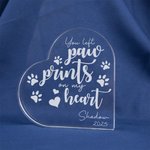 Personalisierte Herz Acryl Haustier Memorial Plaque mit warmen Nachricht Haustier Verlust Sympathie Geschenk für Tierliebhaber