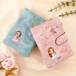 Personalizada de dibujos animados de Graduados Zodiaco Nacimiento Flor de cuero plegado billetera con nombre de viaje Accesorios de Regalo de Graduación para las mujeres