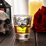 Verres à shot personnalisés avec nom Lot de 6 verres à shot en forme de squelette Cadeau d'anniversaire de mariage de célibataire pour les couples de jeunes mariés