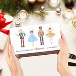 Personalised Cute Nutcracker Food Grade Metal Biscuit Tin Box with Year and Name Christmas Gift for Family