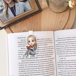 Personalised Cartoon Character Magnetic Bookmark Clip with Name Reading Supplies Birthday Gift for Women Book Lovers