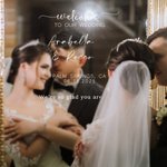 Autocollant Personnalisé avec Nom Lieu Date Texte Décoration Miroir Décalcomanie de Bienvenue Fiançailles Cadeau pour Organisateur de Mariage