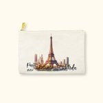 Gepersonaliseerd aquarel landmark make-up tasje met naam Verjaardag Kerstcadeau voor vrouwen