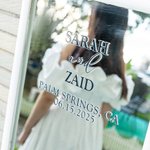 Autocollant Personnalisé avec Nom Lieu Date Texte Décoration Miroir Décalcomanie de Bienvenue Fiançailles Cadeau pour Organisateur de Mariage