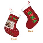 Personalised My First Christmas Multi-Color Stocking with Name and Initial Christmas Decor Christmas Gift for Friend Family