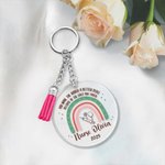 Personalized Acrylic Rainbow Nurse Keychain with Text Year Thank You Doctor Nurse Graduation Gift for Medical Staff