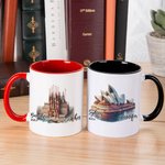 Tazza personalizzata in ceramica da 11 oz con nome e cognome Regalo di Natale per gli amanti dei viaggi