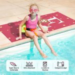 Serviette de Plage Personnalisée avec Initiale et Nom Séchage Rapide Style Animal Mignon Cadeau Anniversaire pour Enfant