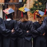 Personalized Class of 2025 Handmade Glitter Floral and Beads Grad Cap Decor with Text Gift for Graduates