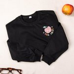 Personalisierte Apfel Herz Süßigkeiten Form tägliche Motivation T-Shirt Sweatshirt mit Namen Wertschätzung Lehrer Tag Geschenk für Lehrer Schule Personal