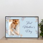 Personalized First Mother's Day Photo Frame with Text Home Decoration Birthday Baby Shower Gift for New Mom Family