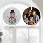 Personalisierte Keramik Schneemann Ornament mit Familiennamen Home Dekoration Weihnachtsgeschenk für Familie