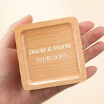 Álbum de fotos de acordeón de madera personalizado con texto caja de recuerdos para aniversario cumpleaños o regalo para familia o amigos