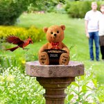 Personalisierte Bär Harz Vogelhäuschen mit eingraviertem Namen und Text Fehlgeburt Baby Memorial Geschenk für Eltern
