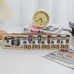 Personalized Cartoon Grad Cap Character Wooden Money Holder Cash Envelope with Name and Year Graduation Gift for Class of 2025 Graduates