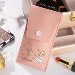 Personalized Zodiac Birth Flower Name Makeup Brush Bag with 8 Pcs Makeup Brushes Travel Essentials Birthday Graduation Gift for Graduates Women