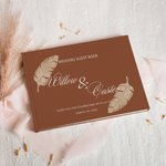 Personalized Boho Rustic Wedding Guest Book Anniversary Album Wedding Keepsake Engagement Gift for Bride Groom