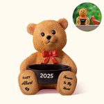 Personalisierte Bär Harz Vogelhäuschen mit eingraviertem Namen und Text Fehlgeburt Baby Memorial Geschenk für Eltern