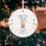 Personalized Happy First Mother's Day Cute Animal Ceramic Ornament with Name and Year Mother's Day Gift for Woman