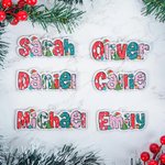 Personalizado Santa Hat Bell Christmas Tree Name Ornament Nursery Christmas Tree Decor Gift for Kids Family