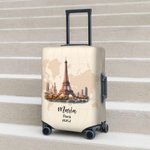 Couvre-bagages personnalisé en aquarelle pour valise de 18 à 32 pouces Accessoires de voyage Cadeau pour les amoureux du voyage