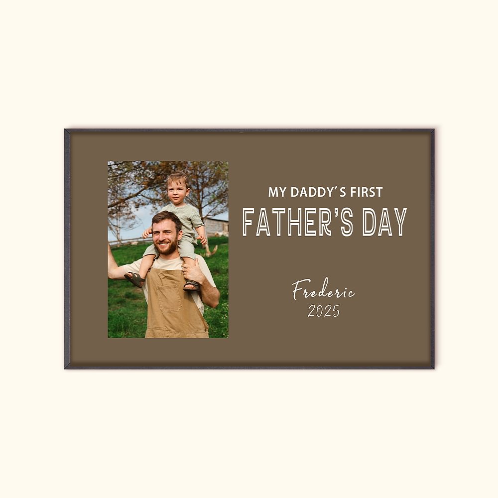 Cadre Photo Personnalisé avec Texte et Photo Cadeau d'Anniversaire de la Fête des Pères pour le Père Grand-père