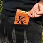 Personalisierte Minimalismus Initial Name Portable Leder Cribbage Board Game Set mit 4 Pegs Reisen Camping Zubehör Geburtstag Geschenk für Familie