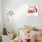 Personalized Baby's First Christmas Picture Framed Canvas Painting with Text Wall Decor Christmas Gift for Newborn New Mom Dad