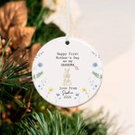 Personalized Happy First Mother's Day Cute Animal Ceramic Ornament with Name and Year Mother's Day Gift for Woman