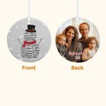 Personalisierte Keramik Schneemann Ornament mit Familiennamen Home Dekoration Weihnachtsgeschenk für Familie