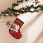 Personalised My First Christmas Multi-Color Stocking with Name and Initial Christmas Decor Christmas Gift for Friend Family