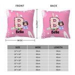 Personalisierte Eierschale Cartoon Charakter Hasenohren anfängliche weiche Wurf Kissenbezug mit Namen Ostern Party Dekor Geburtstag Urlaub Geschenk für Kinder