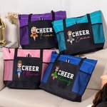 Personalizada de dibujos animados Cheerleading Chica de diseño grande Oxford Bolsa de asas con el nombre de Graduación Cumpleaños de Regalo para Cheerleaders Niñas