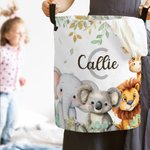 Panier à linge imperméable à grande capacité pour les animaux de la jungle avec poignée Cadeau d'anniversaire pour garçons filles