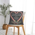Personalizzato Love You to the North Pole & Back Throw Pillow Cover Candy Cane Natale Home Decor Regalo di Natale per la famiglia coppia