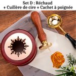 Tampon de Cire Vintage Personnalisé avec Design de Logo Gravé Cachet à Poignée Unique ou Set à Choix Cadeau Mariage Anniversaire pour Nouveaux Mariés