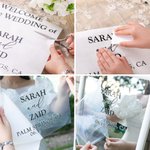 Autocollant Personnalisé avec Nom Lieu Date Texte Décoration Miroir Décalcomanie de Bienvenue Fiançailles Cadeau pour Organisateur de Mariage