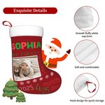 Personalised My First Christmas Multi-Color Stocking with Name and Initial Christmas Decor Christmas Gift for Friend Family