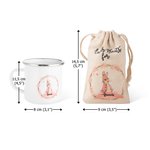 Mug Émaillé Personnalisé avec Nom Tasse à Motif de Lapin Pierre ou Flopsaut Cadeau Anniversaire Pâques pour Enfant Ami