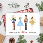 Personalised Cute Nutcracker Food Grade Metal Biscuit Tin Box with Year and Name Christmas Gift for Family