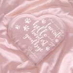 Personalisierte Herz Acryl Haustier Memorial Plaque mit warmen Nachricht Haustier Verlust Sympathie Geschenk für Tierliebhaber