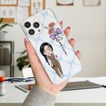 Personalisierte Cartoon Krankenschwester Arzt Bogen Geburt Blume Telefon Fall für iPhone mit Namen Anerkennung Geburtstagsgeschenk für medizinisches Personal