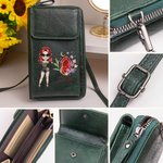 Personalizada de dibujos animados de moda de la muchacha de piedra de nacimiento de cuero PU Crossbody cartera con nombre y ranuras para tarjetas de viaje Accesorios de regalo de cumpleaños para las m