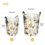 Personalized Classic Winnie the Pooh Waterproof Collapsible Laundry Storage Basket with Name and Handle Birthday Holiday Gift for Kids