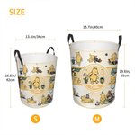 Personalized Classic Winnie the Pooh Collapsible Waterproof Laundry Storage Basket with Name and Handle Birthday Gift for Boys Girls