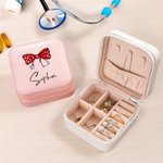 Personalizado arco estetoscopio portátil de cuero caja de joyería con el nombre de viaje esencial Apreciación regalo de graduación para el personal médico estudiante