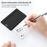 Personlig flerfärgad bagagetagg med namn och nummer för tecknad fotbollsfigur Reseprylar Födelsedagspresent för sportälskare