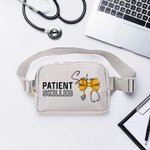 Personalized Bow Stethoscope Name Waterproof Crossbody Waist Bag with Adjustable Strap Graduation Gift for Medical Student Staff